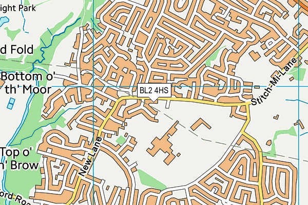 BL2 4HS map - OS VectorMap District (Ordnance Survey)