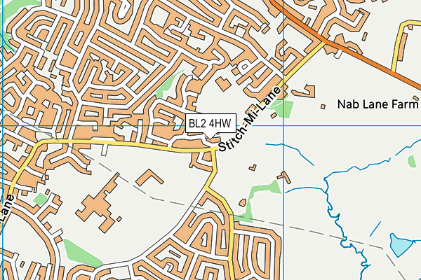 BL2 4HW map - OS VectorMap District (Ordnance Survey)