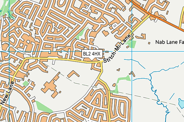 BL2 4HX map - OS VectorMap District (Ordnance Survey)