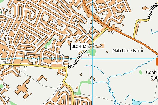 BL2 4HZ map - OS VectorMap District (Ordnance Survey)