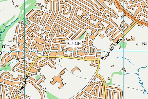 BL2 4JN map - OS VectorMap District (Ordnance Survey)