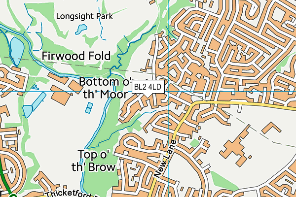 BL2 4LD map - OS VectorMap District (Ordnance Survey)
