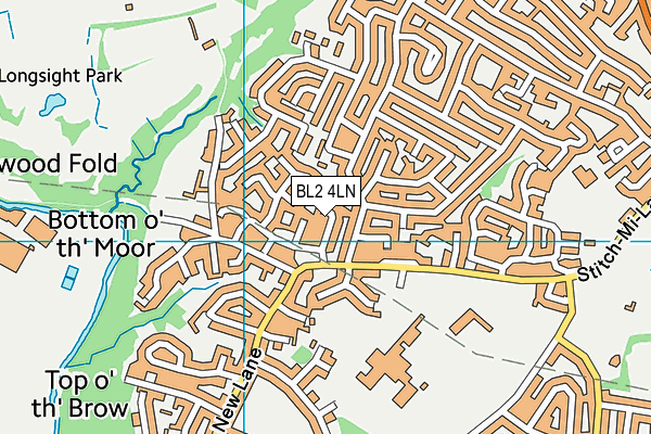 BL2 4LN map - OS VectorMap District (Ordnance Survey)