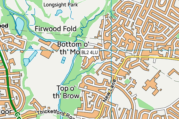 BL2 4LU map - OS VectorMap District (Ordnance Survey)