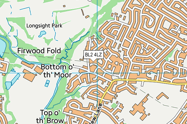 BL2 4LZ map - OS VectorMap District (Ordnance Survey)