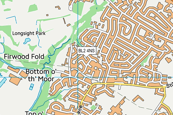 BL2 4NS map - OS VectorMap District (Ordnance Survey)