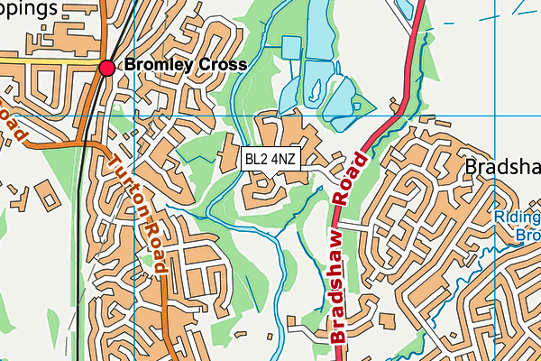 BL2 4NZ map - OS VectorMap District (Ordnance Survey)