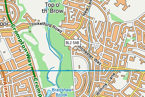 BL2 5AB map - OS VectorMap District (Ordnance Survey)