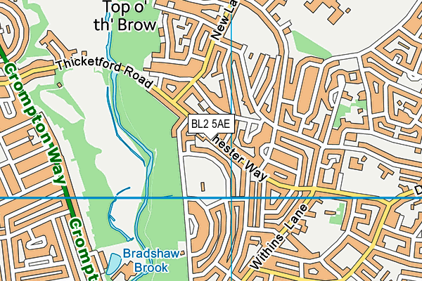 BL2 5AE map - OS VectorMap District (Ordnance Survey)