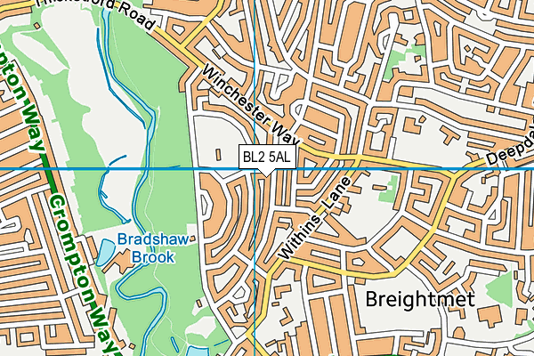 BL2 5AL map - OS VectorMap District (Ordnance Survey)