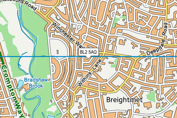BL2 5AQ map - OS VectorMap District (Ordnance Survey)