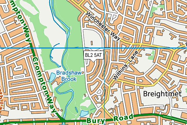BL2 5AT map - OS VectorMap District (Ordnance Survey)