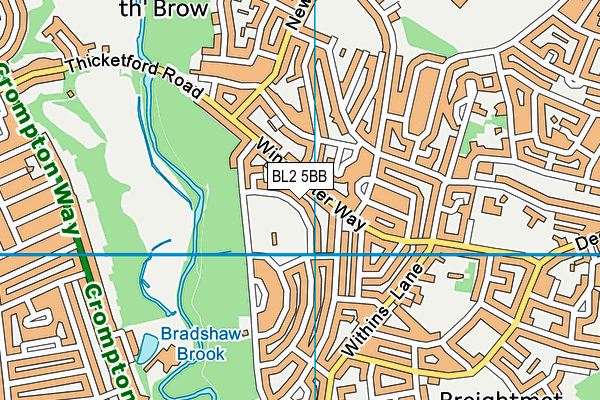 BL2 5BB map - OS VectorMap District (Ordnance Survey)