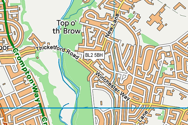 BL2 5BH map - OS VectorMap District (Ordnance Survey)