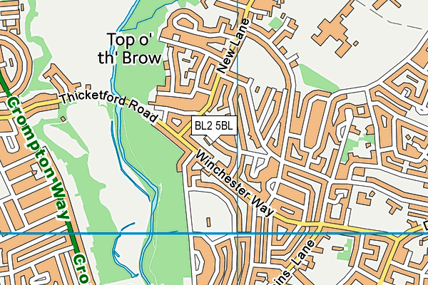 BL2 5BL map - OS VectorMap District (Ordnance Survey)