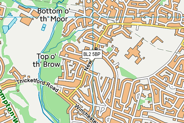 BL2 5BP map - OS VectorMap District (Ordnance Survey)