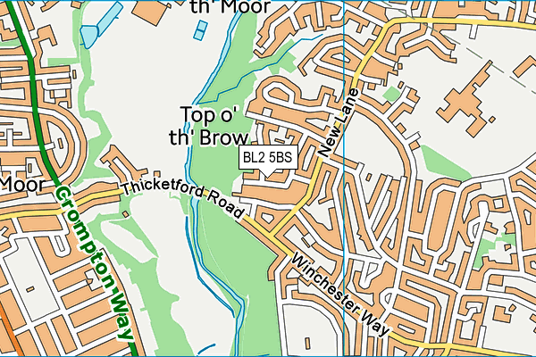 BL2 5BS map - OS VectorMap District (Ordnance Survey)