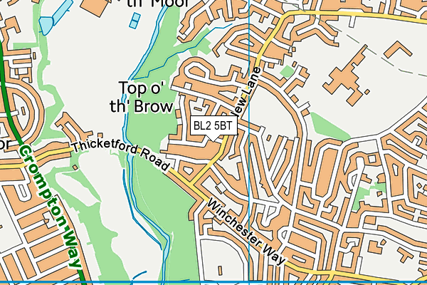 BL2 5BT map - OS VectorMap District (Ordnance Survey)