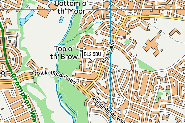 BL2 5BU map - OS VectorMap District (Ordnance Survey)