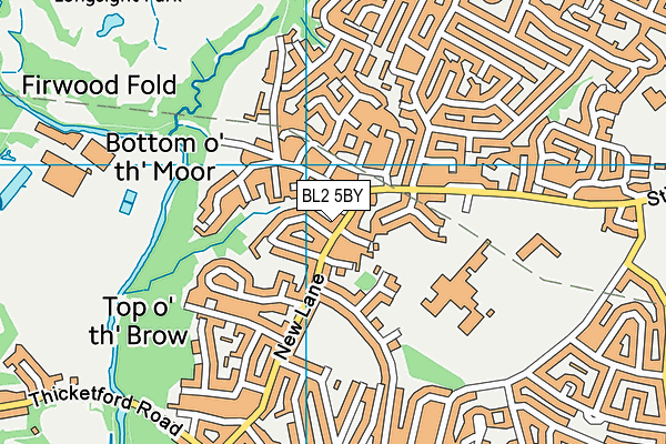 BL2 5BY map - OS VectorMap District (Ordnance Survey)
