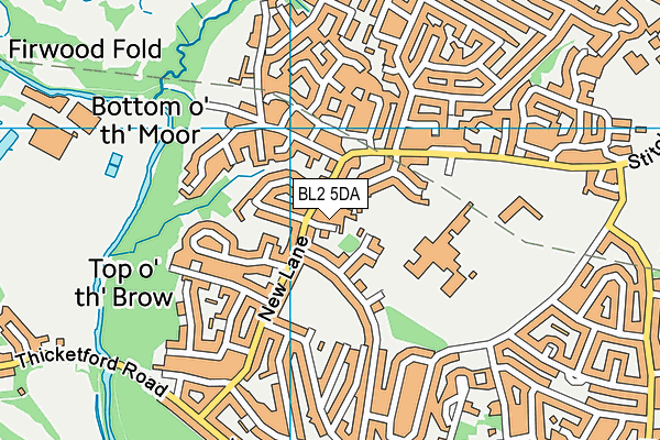 BL2 5DA map - OS VectorMap District (Ordnance Survey)