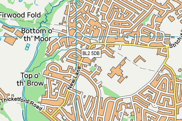 BL2 5DB map - OS VectorMap District (Ordnance Survey)