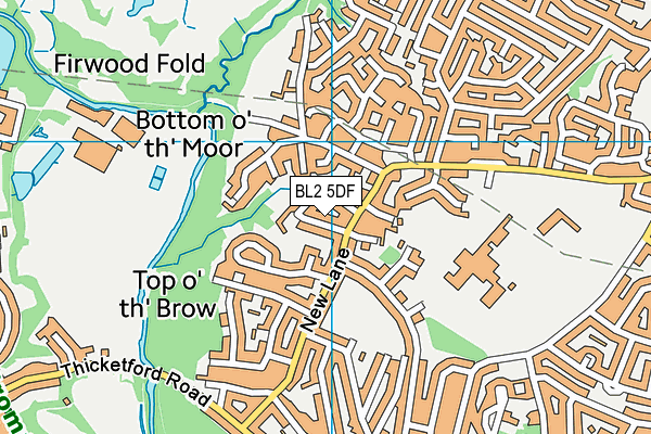 BL2 5DF map - OS VectorMap District (Ordnance Survey)