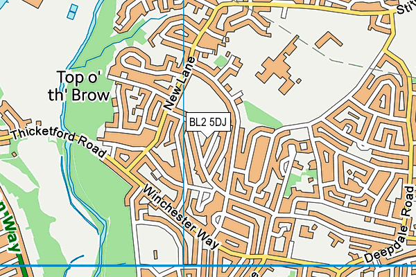 BL2 5DJ map - OS VectorMap District (Ordnance Survey)