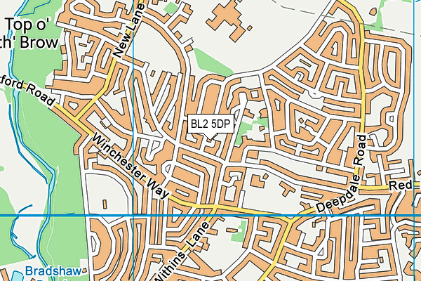 BL2 5DP map - OS VectorMap District (Ordnance Survey)