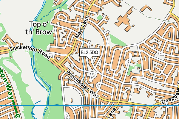BL2 5DQ map - OS VectorMap District (Ordnance Survey)