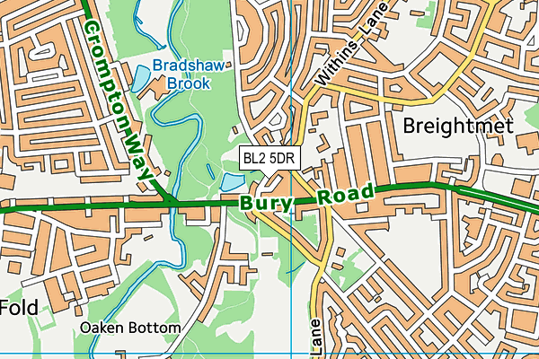 BL2 5DR map - OS VectorMap District (Ordnance Survey)