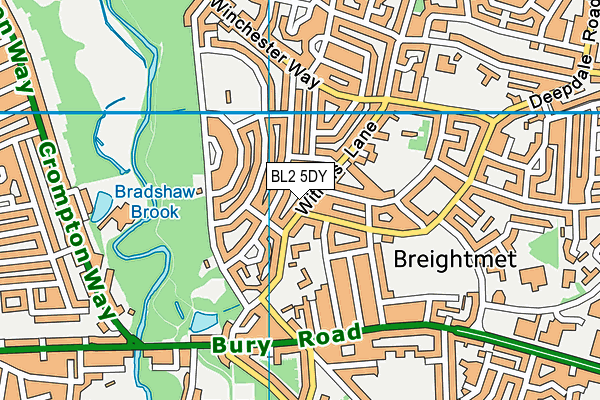 BL2 5DY map - OS VectorMap District (Ordnance Survey)