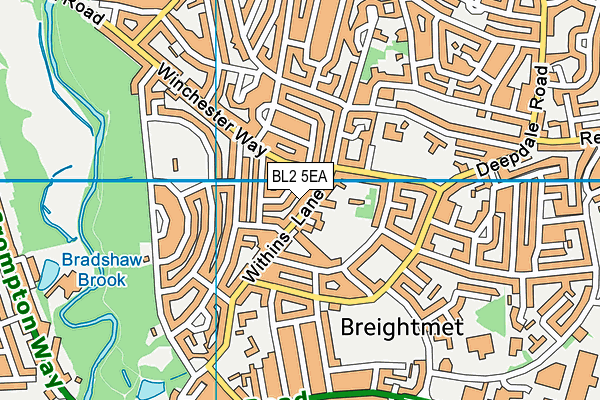 BL2 5EA map - OS VectorMap District (Ordnance Survey)