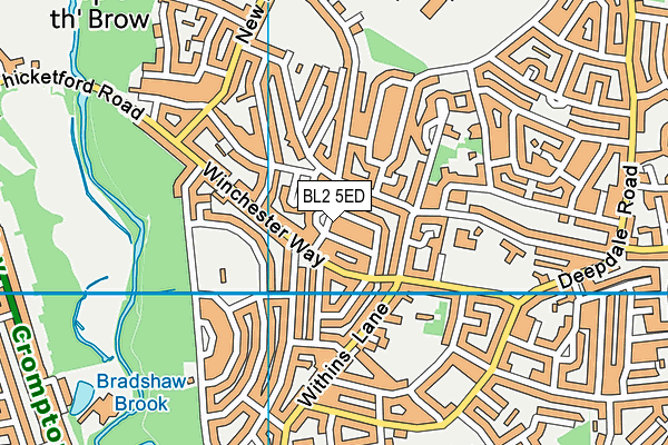 BL2 5ED map - OS VectorMap District (Ordnance Survey)