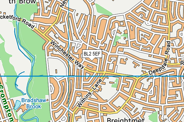 BL2 5EF map - OS VectorMap District (Ordnance Survey)