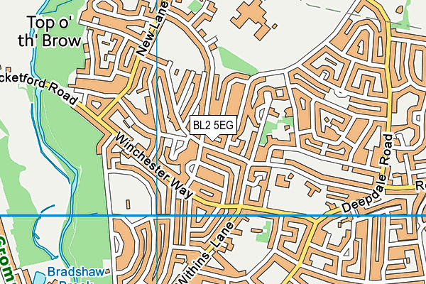 BL2 5EG map - OS VectorMap District (Ordnance Survey)