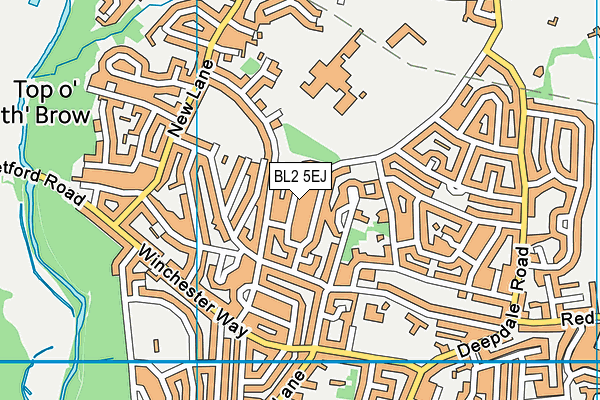 BL2 5EJ map - OS VectorMap District (Ordnance Survey)
