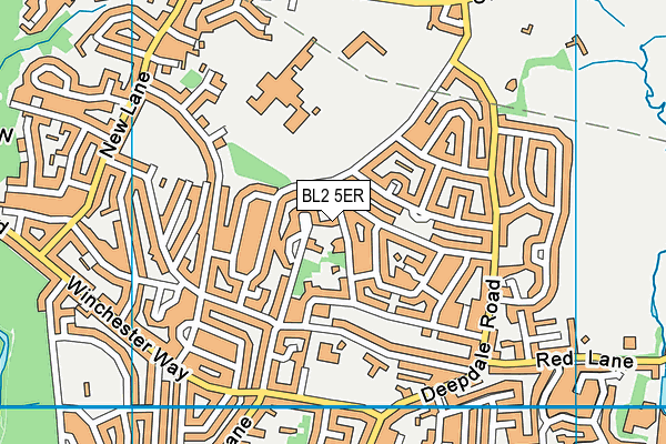 BL2 5ER map - OS VectorMap District (Ordnance Survey)