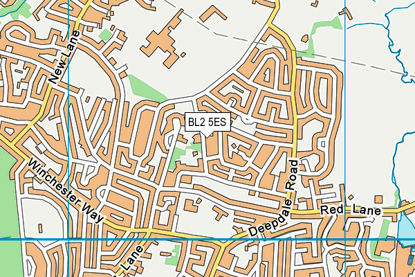 BL2 5ES map - OS VectorMap District (Ordnance Survey)
