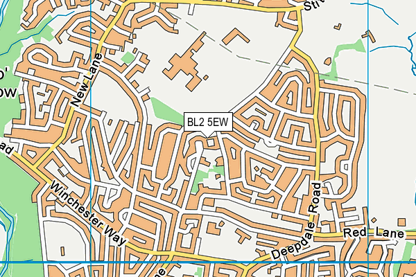 BL2 5EW map - OS VectorMap District (Ordnance Survey)