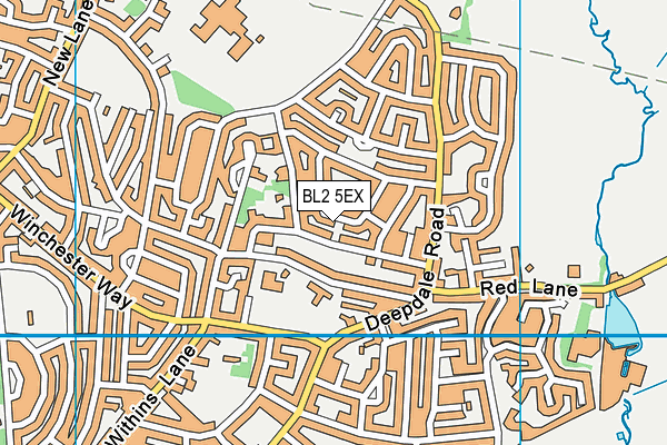 BL2 5EX map - OS VectorMap District (Ordnance Survey)
