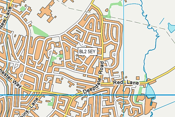 BL2 5EY map - OS VectorMap District (Ordnance Survey)