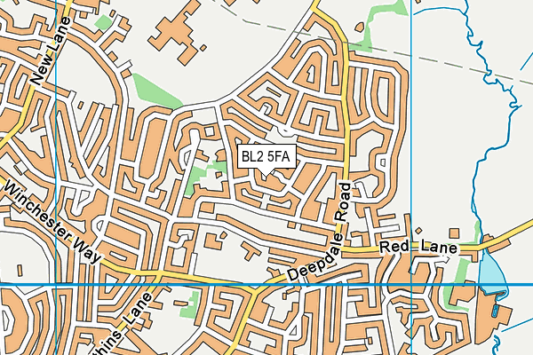 BL2 5FA map - OS VectorMap District (Ordnance Survey)