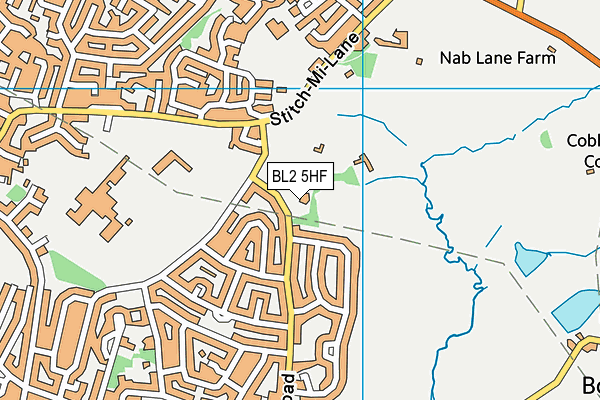BL2 5HF map - OS VectorMap District (Ordnance Survey)