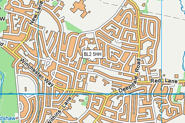 BL2 5HH map - OS VectorMap District (Ordnance Survey)