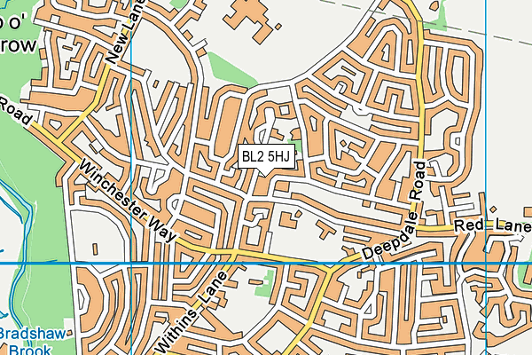 BL2 5HJ map - OS VectorMap District (Ordnance Survey)