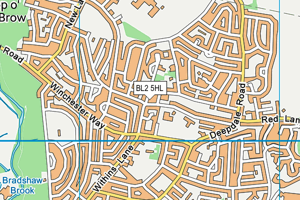BL2 5HL map - OS VectorMap District (Ordnance Survey)