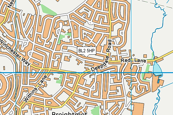 Red Lane Primary School map (BL2 5HP) - OS VectorMap District (Ordnance Survey)