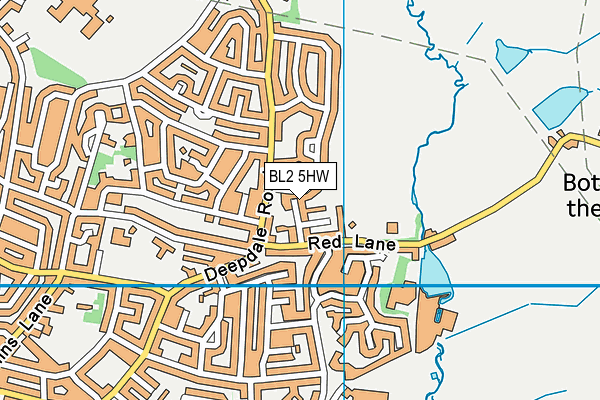 BL2 5HW map - OS VectorMap District (Ordnance Survey)