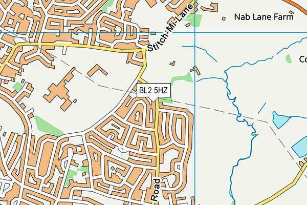 BL2 5HZ map - OS VectorMap District (Ordnance Survey)